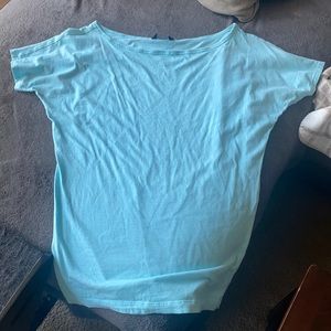 Blue, one off the shoulder tshirt